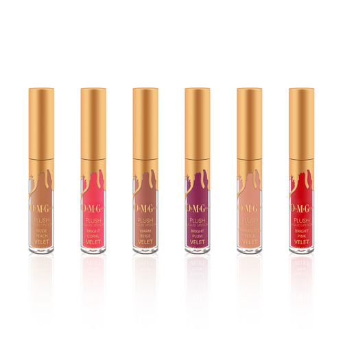 Oh My Glam Plush 6 Mini-Velvet Liquid Lipsticks Set