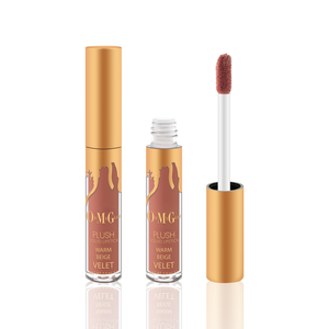 Oh My Glam Plush 6 Mini-Velvet Liquid Lipsticks Set Warm Beige