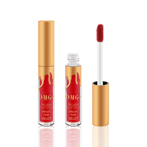 Oh My Glam Plush 6 Mini-Velvet Liquid Lipsticks Set Bright Red