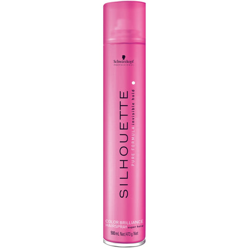 Silhouette Color Brilliance Hairspray 500ml Pink Bottle